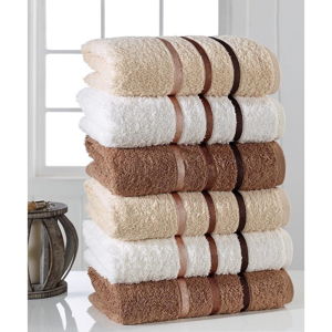 Sada 6 ručníků Pure Cotton Towel, 50 x 90 cm