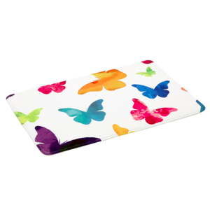 Koupelnová předložka s motivem barevných motýlů Unimasa Fly, 70 x 45 cm