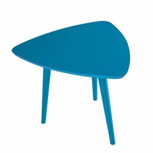 Modrý příruční stolek Durbas Style Trio