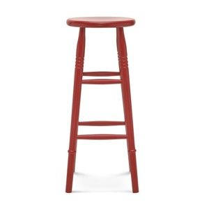 Červená barová dřevěná židle Fameg Iver