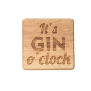 Podtácek z exotického dřeva T&G Woodware It's Gin O'Clock