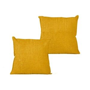 Polštář Linen Couture Yellow, 45 x 45 cm