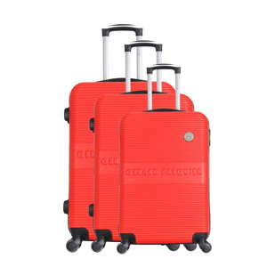 Sada 3 červených cestovních kufrů na kolečkách GERARD PASQUIER Classa Valises