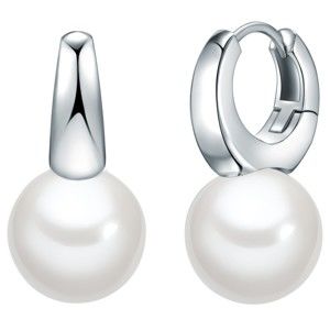 Bílé perlové náušnice Pearls of London Thaisa