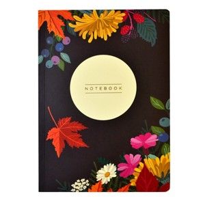 Zápisník A5 Portico Designs Autumn Floral Flexi, 160 stránek