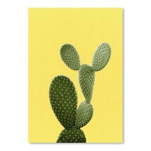 Plakát Cactus On Yellow