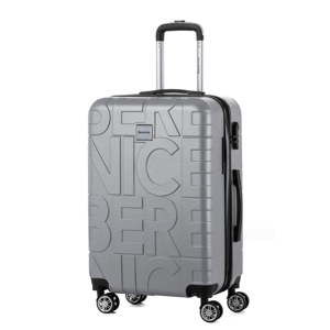 Šedý cestovní kufr Berenice Typo, 71 l