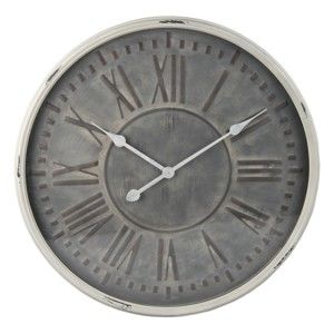 Nástěnné hodiny Clayre & Eef Gris, ⌀ 60 cm