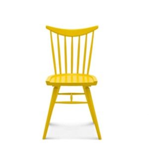 Žlutá dřevěná židle Fameg Anton