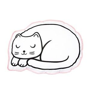 Bílý polštářek Sass & Belle Cat Nap Time