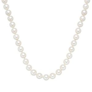 Náhrdelník s bílými perlami Pearldesse Organic, délka 40 cm