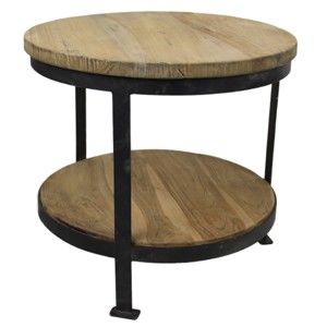 Odkládací stolek z teakového dřeva HSM collection Wendy, ⌀ 50 cm