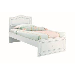 Bílá jednolůžková postel Selena Bed, 100 x 200 cm