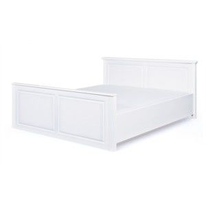 Bílá postel z borovicového dřeva Interlink Danz, 160 x 200 cm