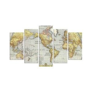 Vícedílný nástěnný obraz Map Of the World Big