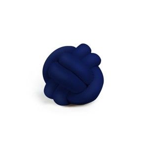 Tmavě modrý polštář Knot Decorative Cushion, ⌀ 25 cm