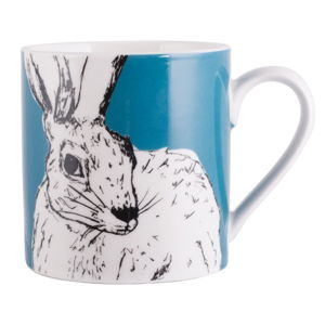 Modrý porcelánový hrnek Creative Tops Wild Hare, 300 ml