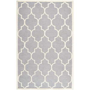 Světle šedý vlněný koberec Safavieh Everly, 274 x 182 cm
