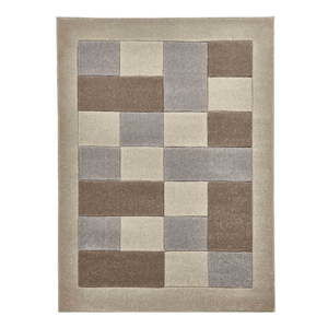 Béžový koberec Think Rugs Matrix Geometrico, 80 x 150 cm