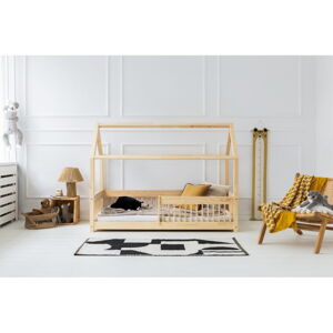 Domečková dětská postel z borovicového dřeva v přírodní barvě 90x190 cm Mila MBW – Adeko
