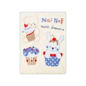 Dětská deka s modrými detaily Naf Naf Sweet Dreams, 80 x 110 cm