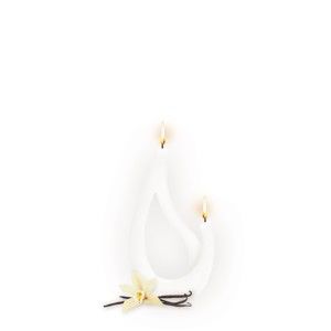 Bílá vonná svíčka s vůní vanilky Alusi Saba Petit, 6 hodin hoření