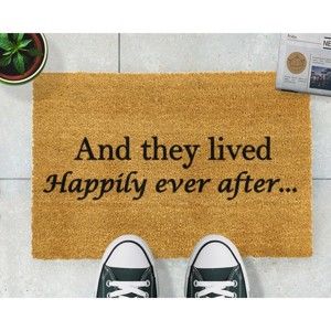 Rohožka z přírodního kokosového vlákna Artsy Doormats Happily Ever After, 40 x 60 cm