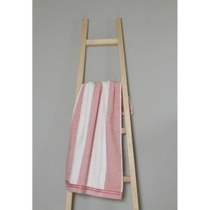 Růžovo-bílý bavlněný ručník My Home Plus Spa, 50 x 90 cm