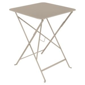 Béžový zahradní stolek Fermob Bistro, 57 x 57 cm