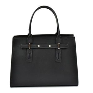 Černá kožená kabelka Mangotti Bags Marcia