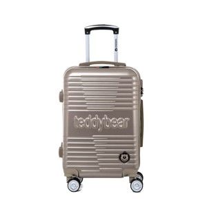 Cestovní kufr na kolečkách ve zlaté barvě s kódovým zámkem Teddy Bear Varvara, 44 l