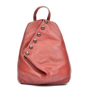 Růžový kožený batoh Luisa Vannini Simona