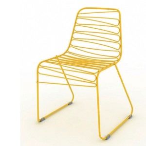 Žlutá stohovatelná židle Magis Flux