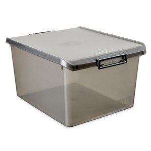 Šedý úložný box s víkem Ta-Tay Storage Box, 35 l