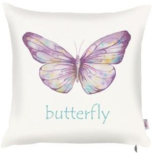 Povlak na polštář Apolena Violet Butterfly, 43 x 43 cm