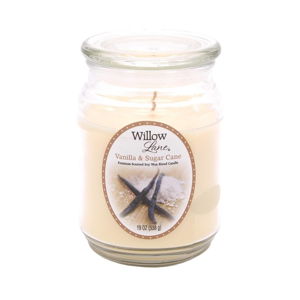 Vonná svíčka ve skle ze sojového vosku s vůní vanilkové a cukrové třtiny Candle-Lite, doba hoření až 115 hodin
