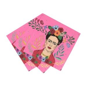 Sada 20 papírových ubrousků Talking tables Boho Frida, 25 x 25 cm