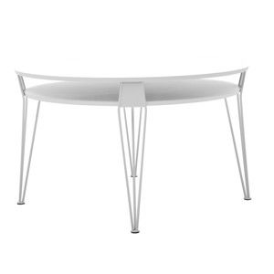 Bílý konferenční stolek s bílými nohami RGE Ester, ⌀ 88 cm