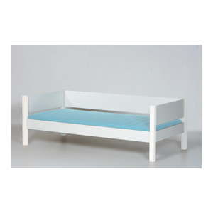 Bílá dětská postel s postranní pelestí Manis-h Tor, 90 x 200 cm