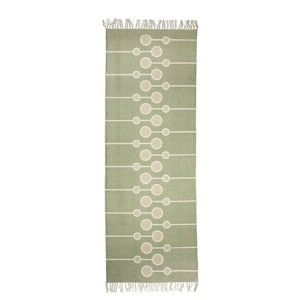 Zelený bavlněný koberec Bloomingville Gredo, 70 x 200 cm