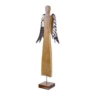 Vánoční dřevěná dekorace ve tvaru anděla Ego Dekor, výška 67 cm