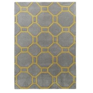Žluto-šedý koberec Think Rugs Tile, 120 x 170 cm