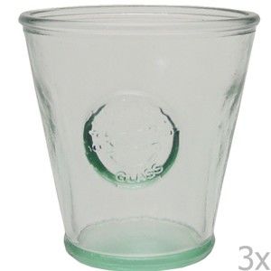 Sada 3 sklenic z recyklovaného skla Ego Dekor Authentic, 250 ml