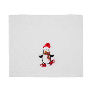 Osuška Christmas Penguin White, 30 x 50 cm