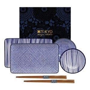 Modro-bílý set na sushi Tokyo Design Studio Nippon