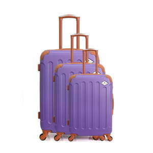 Sada 3 fialových cestovních kufrů na kolečkách GERARD PASQUIER Miro Valises