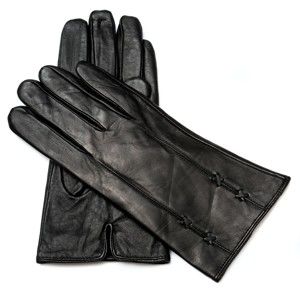 Dámské černé kožené rukavice <br>Pride & Dignity Dublin, vel. 8,5