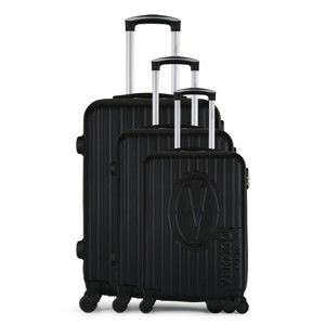 Sada 3 černých cestovních kufrů na kolečkách VERTIGO Cadenas Integre Roues