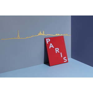 Pozlacená nástěnná dekorace se siluetou města The Line Paris