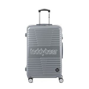 Cestovní kufr ve stříbrné barvě na kolečkách Teddy Bear Paige, 107 l